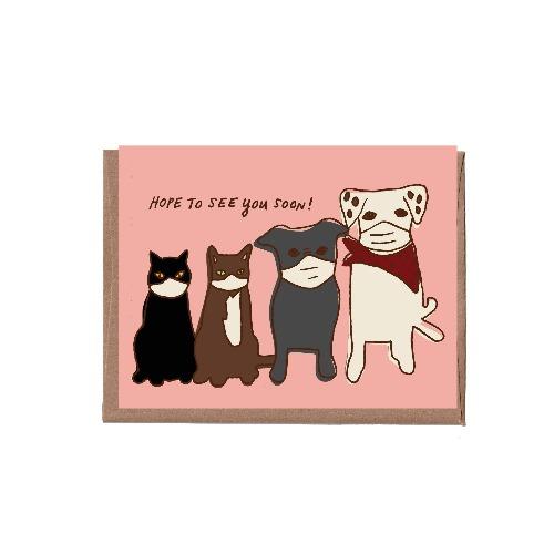 Pets In Masks Card - Sir Dogwood