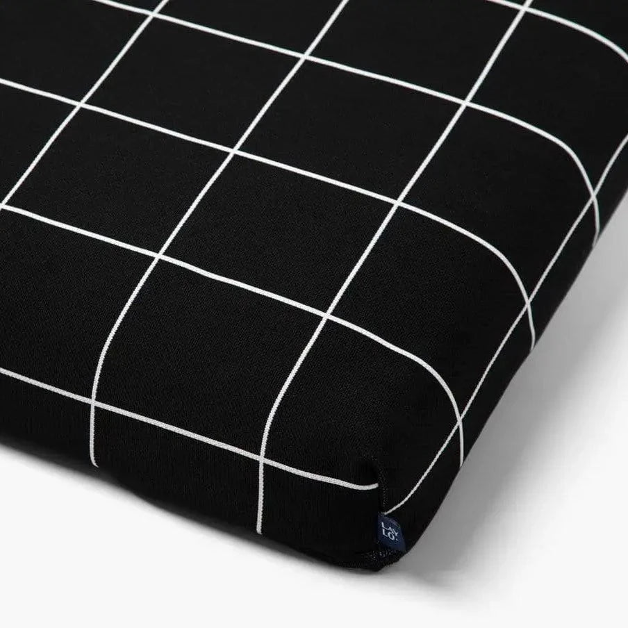 Black Grid Dog Bed or Bed Cover - Sir Dogwood