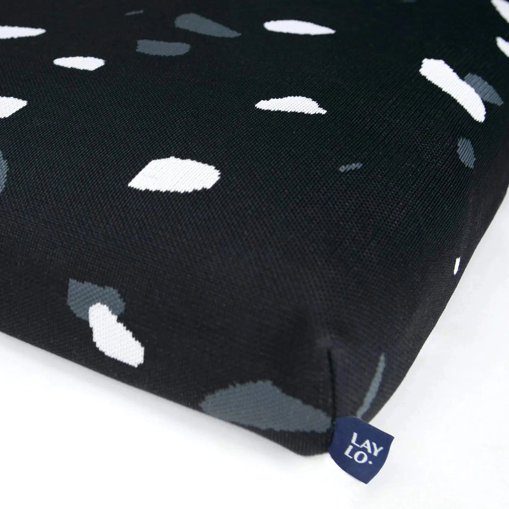 Black Terrazzo Mid-Century Modern Dog Bed or Bed Cover - Sir Dogwood