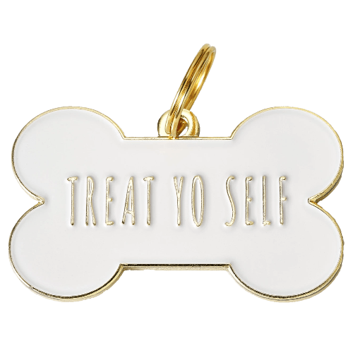 Treat Yo Self Collar Charm White - Sir Dogwood