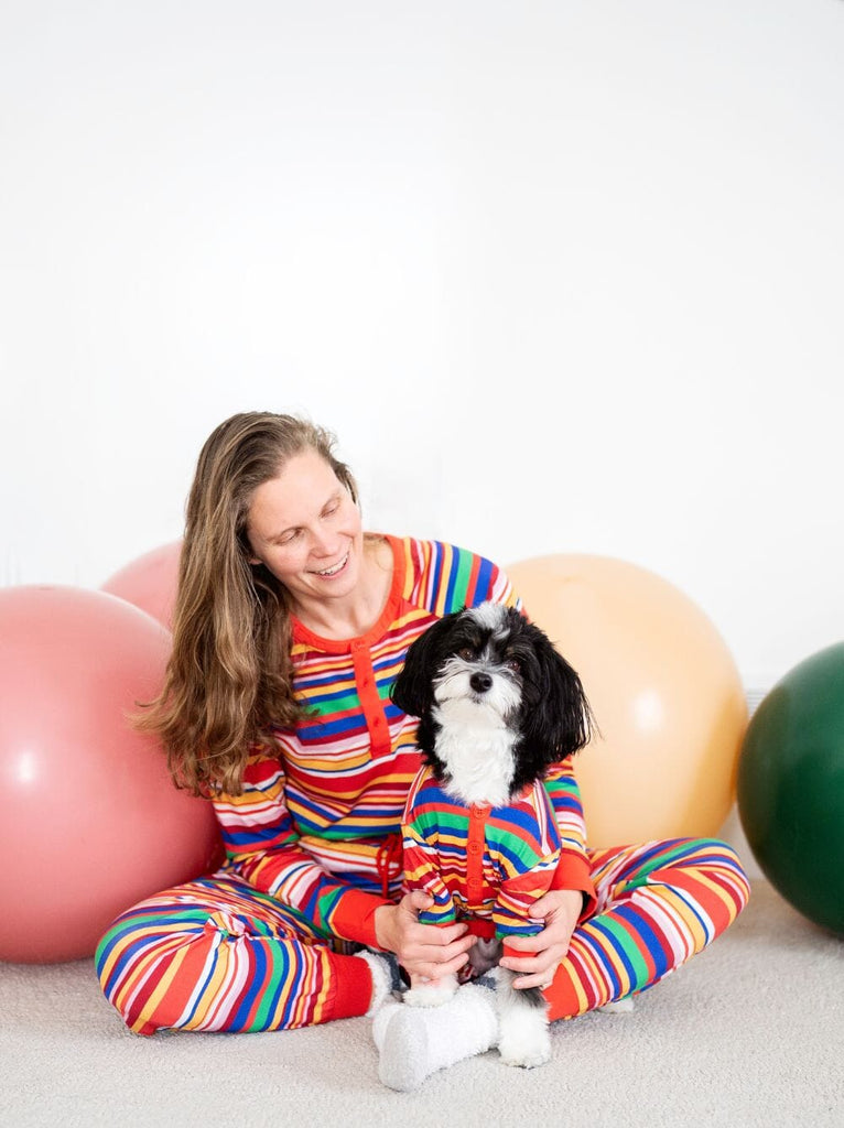 Groovin' Retro Pajama For Women Rainbow - Sir Dogwood