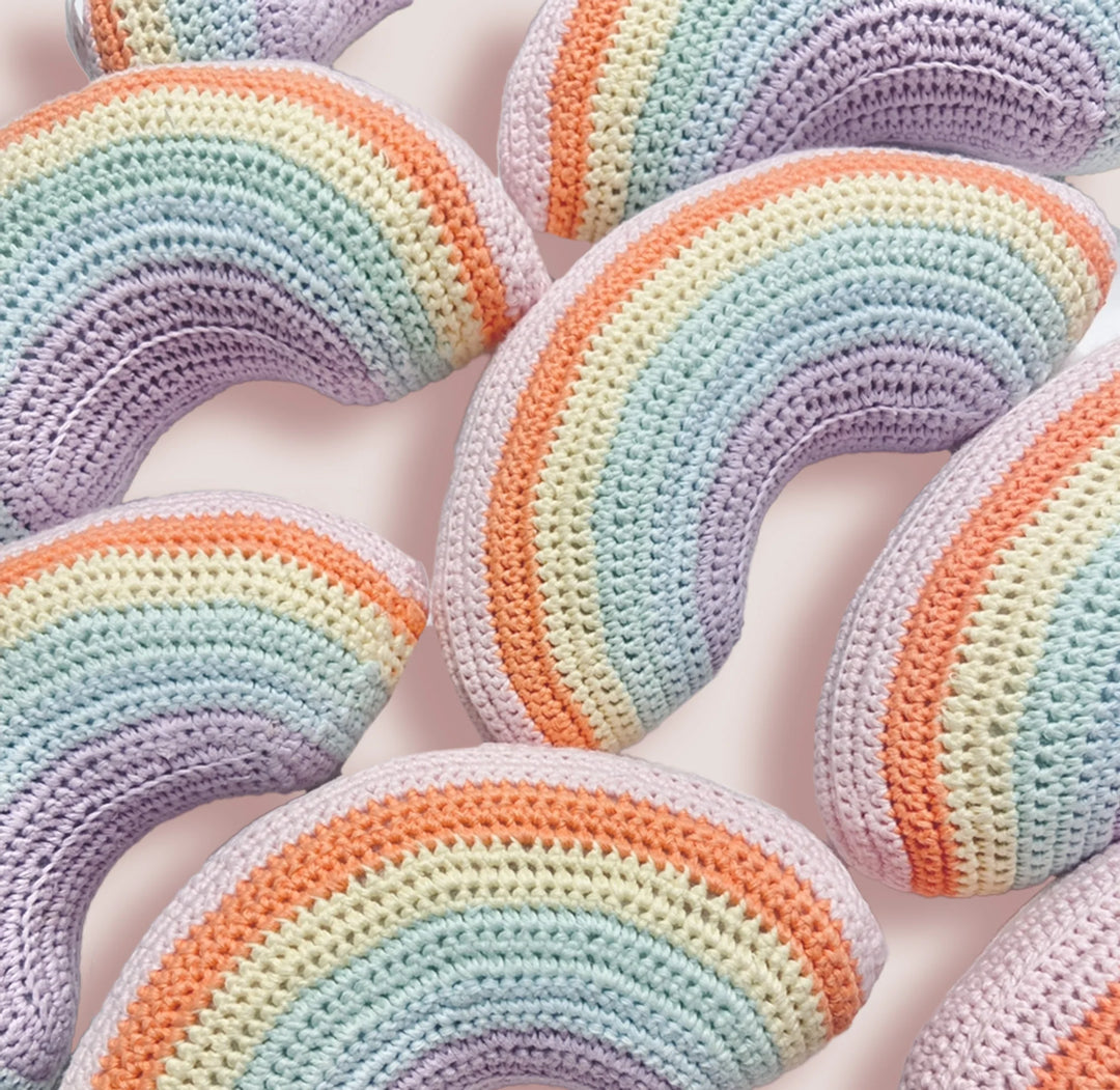 Rainbow Crochet Dog Toy - Sir Dogwood