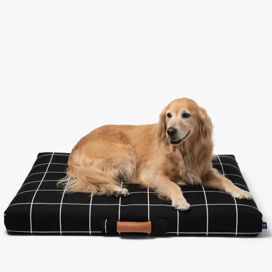 Black Grid Dog Bed or Bed Cover - Sir Dogwood