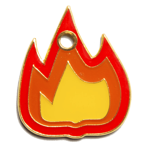 Flame Collar Charm - Sir Dogwood