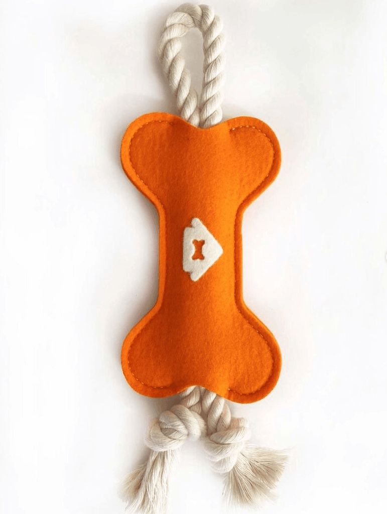 Binky Tug Toy Orange - Sir Dogwood