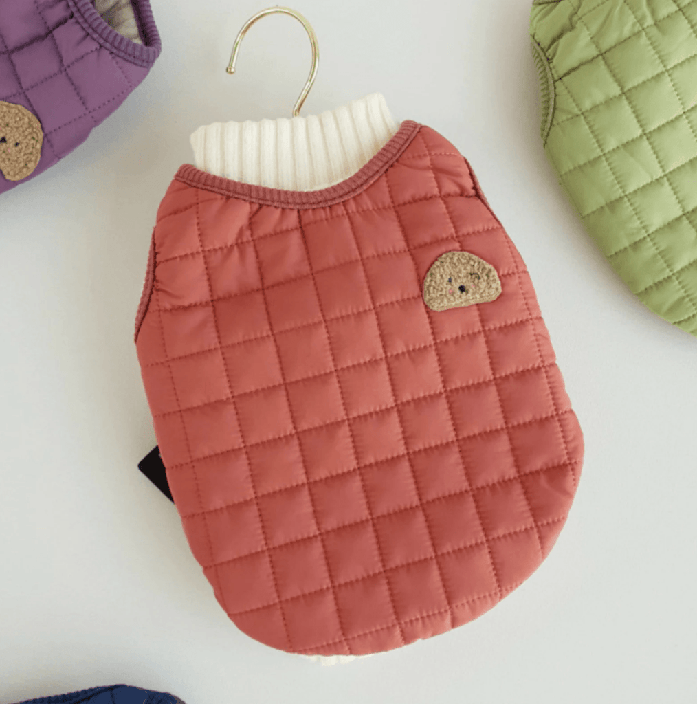 Quilted Vest Brick Pink - Sir Dogwood