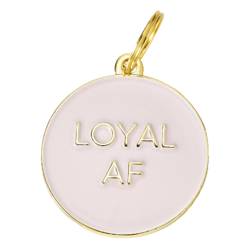 Loyal AF Collar Charm Pink - Sir Dogwood