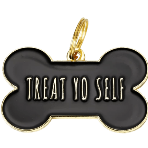 Treat Yo Self Collar Charm Black - Sir Dogwood