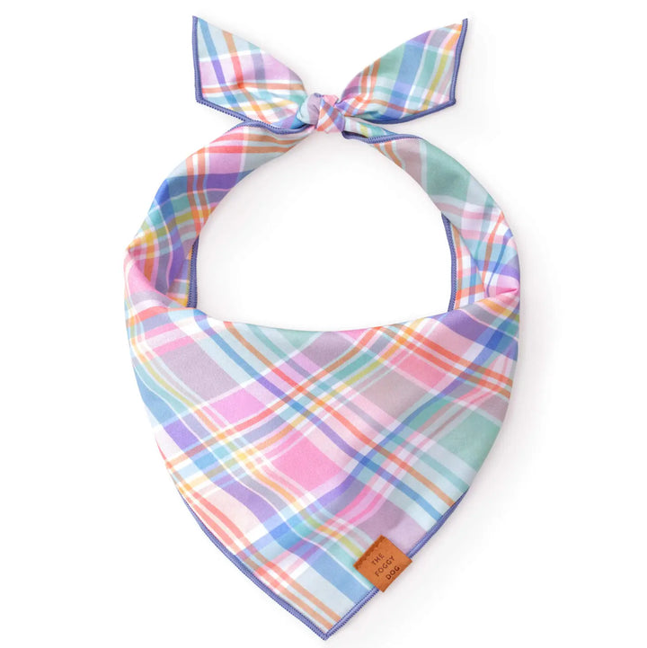 Blooming Plaid Easter Dog Bandana - Sir Dogwood